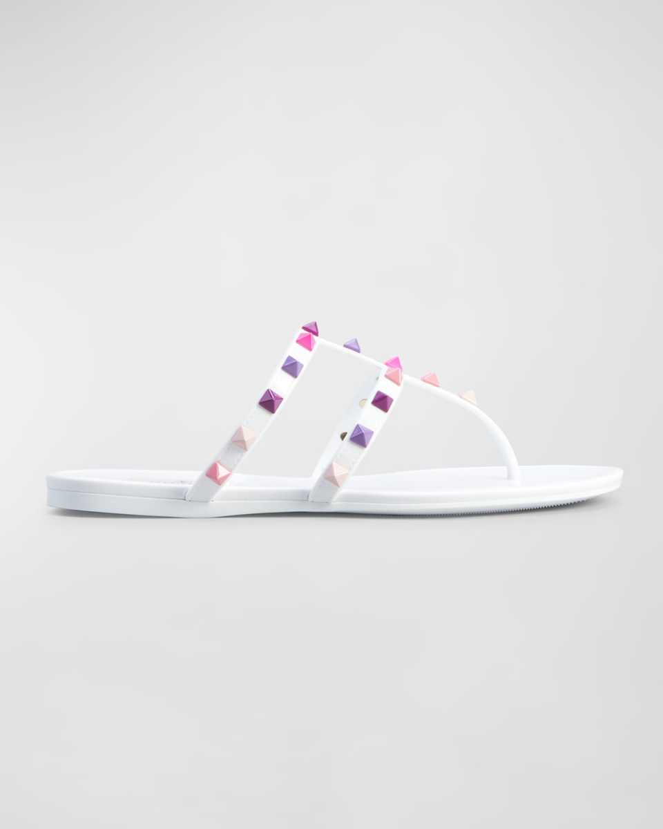 5mm Multi Rockstud PVC Thong Sandals